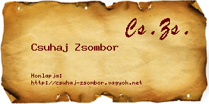 Csuhaj Zsombor névjegykártya