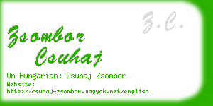 zsombor csuhaj business card